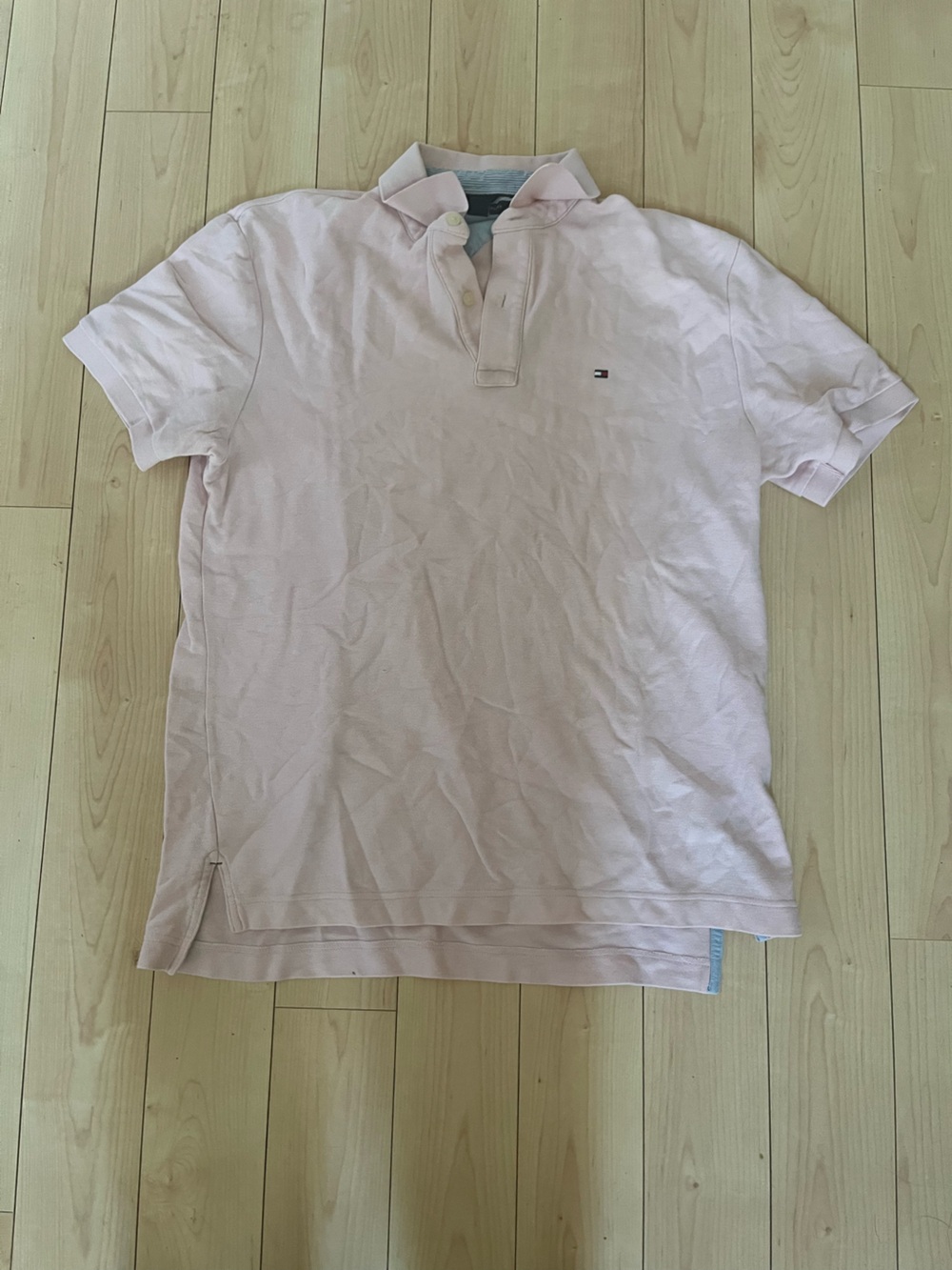 Tommy Hilfiger Men's Light Pink Polo Shirt